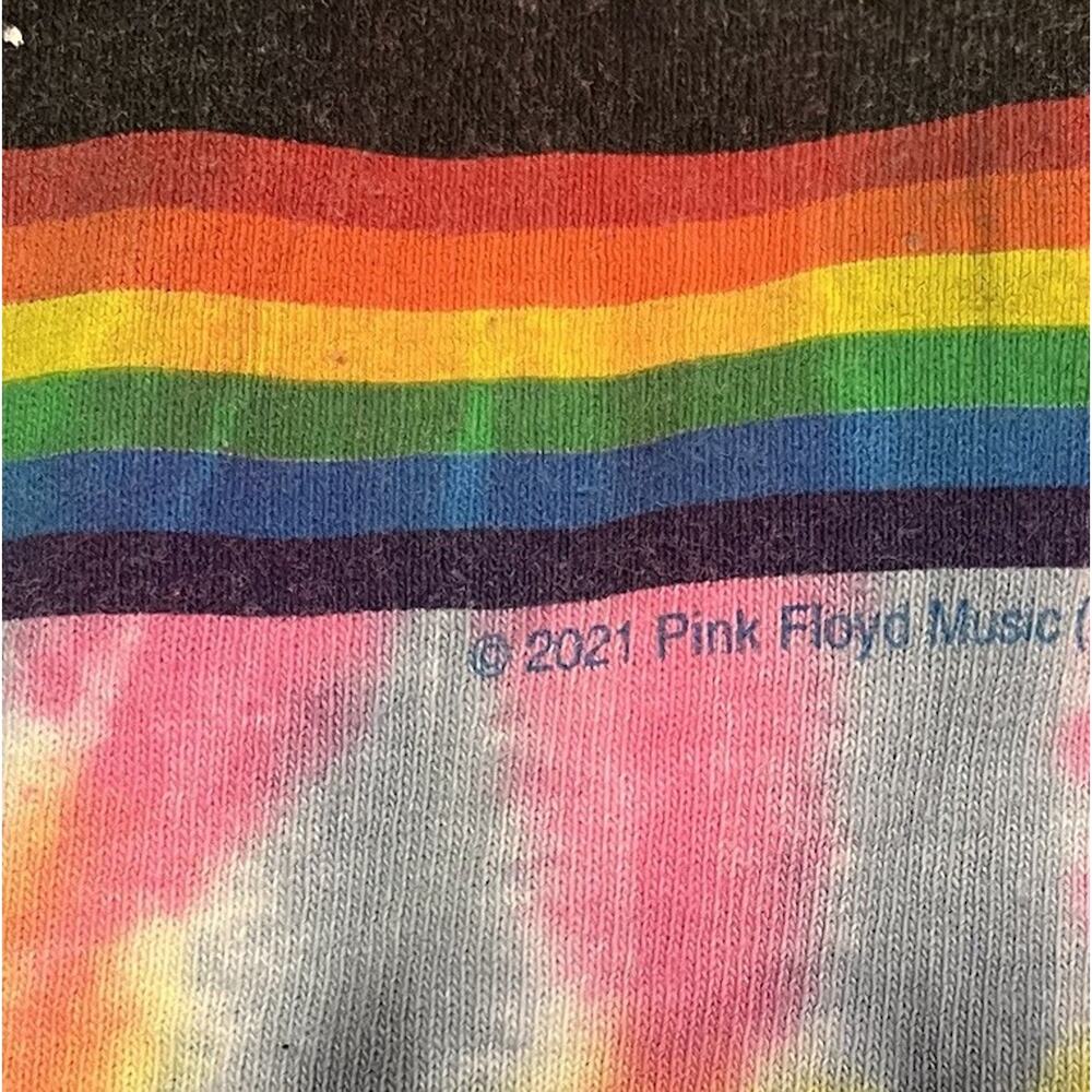 Liquid Blue Pink Floyd Prism Moon Tie-Dye T-Shirt Size M - Picture 3 of 6